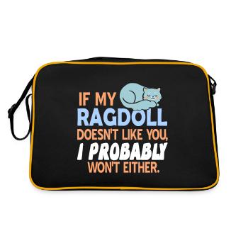 If My Ragdoll Doesn't Like You Funny T-Shirt - Retro Bag - black/gold - Back
