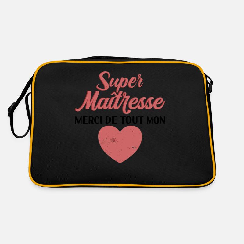 Cadeau Maîtresse d'école Original Fn d'année Sac Retro