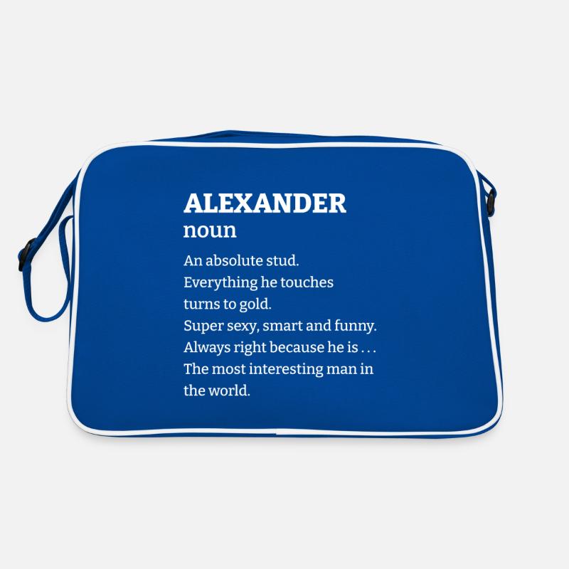 Alexander: An absolute stud. Everthing he touches Retro Tasche