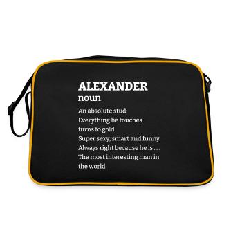 Alexander: An absolute stud. Everthing he touches - Retro Bag - black/gold - Back