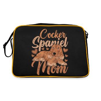 Cocker Épagneul Mama Chien Cadeau Cocker Épagneul - Sac Retro - noir/or - Dos