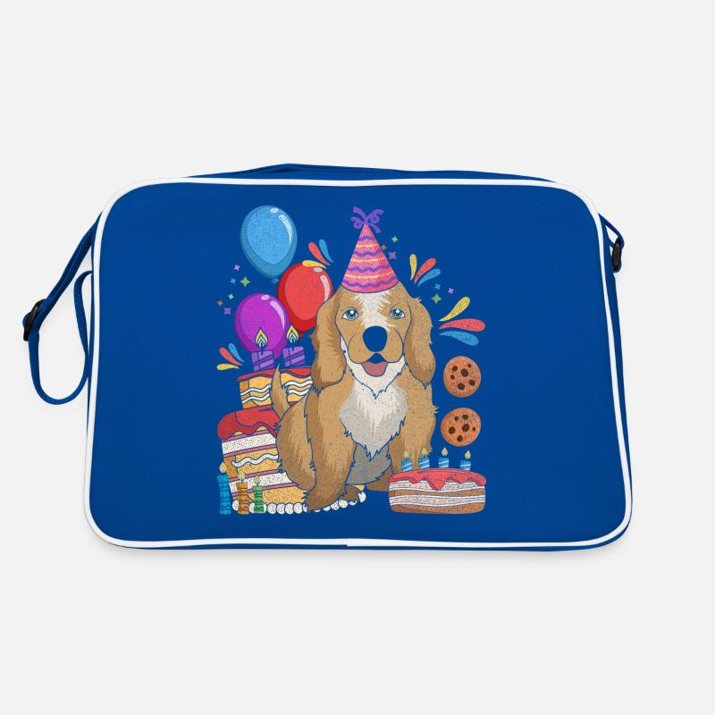 Hunde Geburtstag Geschenkidee Cocker Spaniel Retro Tasche
