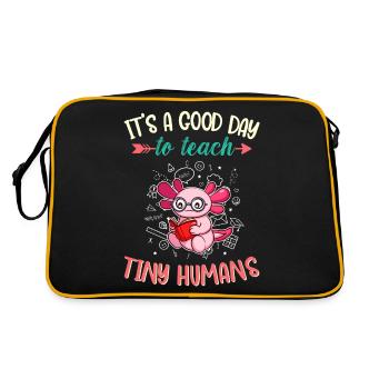 Good Day To Teach Tiny Humans Elementary Teacher - Retro Bag - black/gold - Back