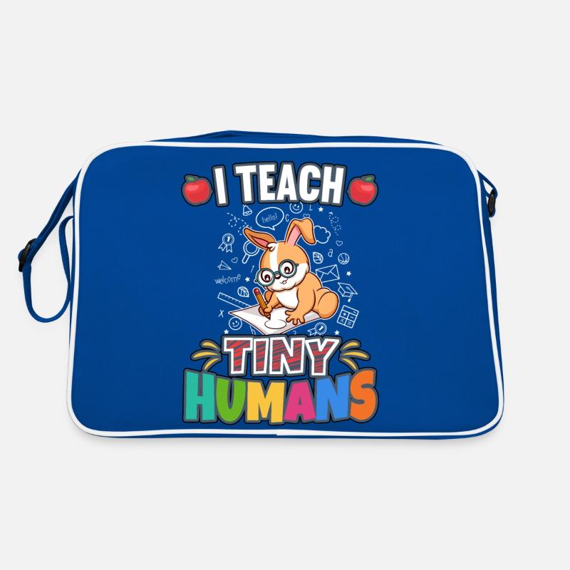 I Teach Tiny Humans Elementary School Teacher Retro Bag