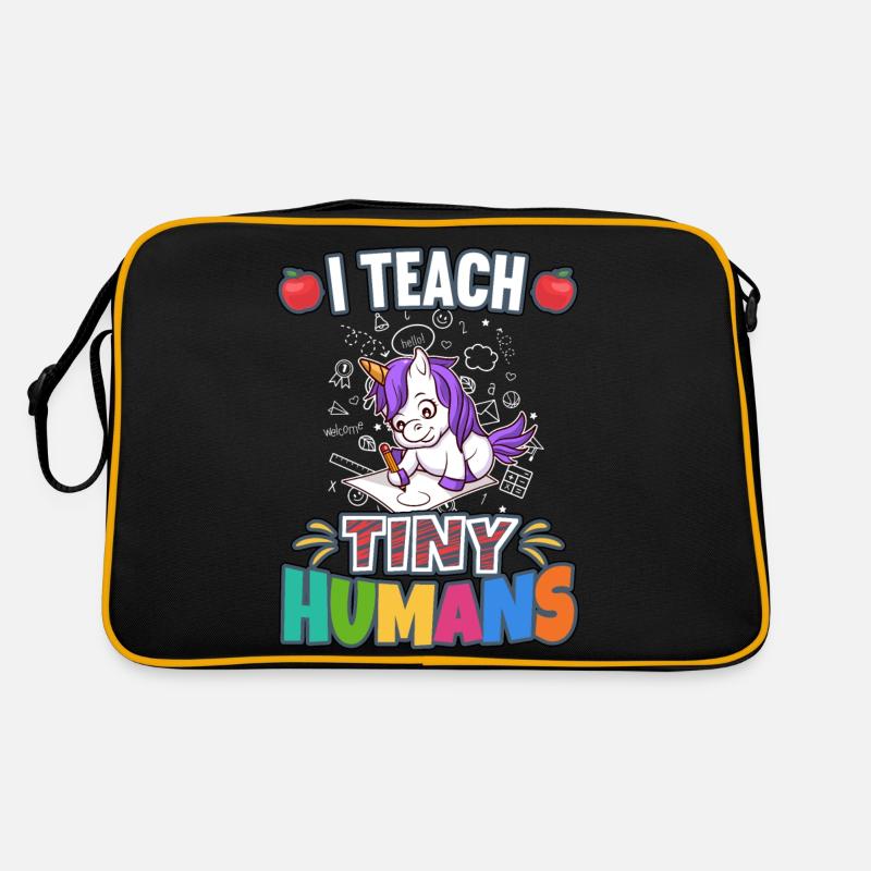 I Teach Tiny Humans Elementary School Teacher Retro Bag