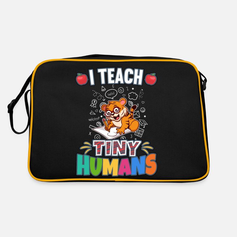 I Teach Tiny Humans Elementary School Teacher Retro Bag