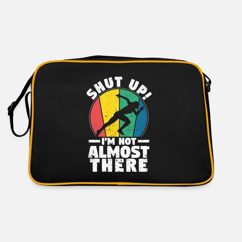 Laufen Lustig Marathon Läufer Halt die Klappe ich Retro Tasche