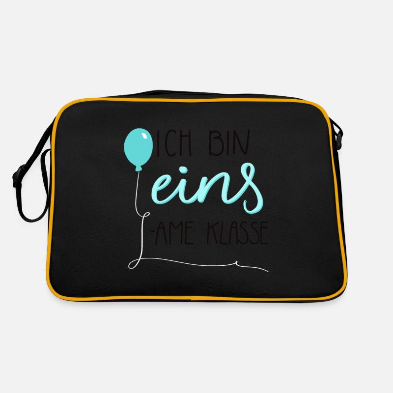 Ich bin eins - einsame klasse türkis 1. Geburtstag Retro Tasche