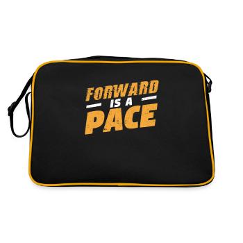 Forward is a pace Slow Running Funny - Retro Bag - black/gold - Back