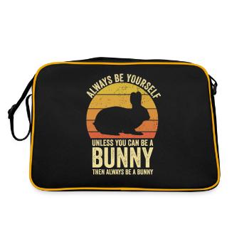 Always Be Yourself Rabbit Retro Vintage 70's Fun - Retro Bag - black/gold - Back
