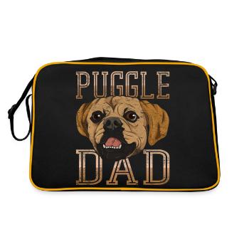 Puggle Dad Dogs Gift Father's Day Puggle - Retro Bag - black/gold - Back