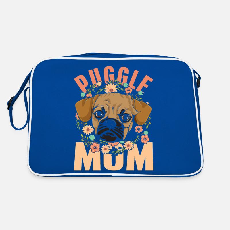 Muttertag Hunde Geschenkidee Tiermotiv Puggle Retro Tasche