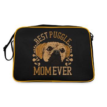 Puggle Mom Dogs Mother's Day Gift Puggle - Retro Bag - black/gold - Back