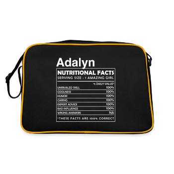 ADALYN Nutritional Facts - Retro Tasche - Schwarz/Gold - Hinten