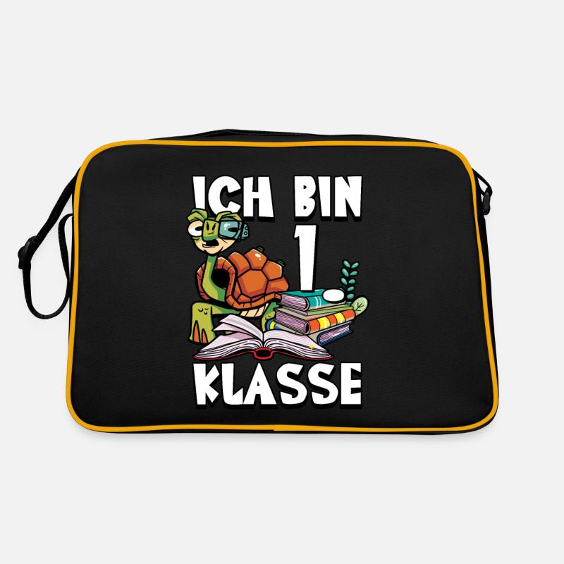 Ich bin 1. Klasse Schulkind Einschulung Retro Tasche