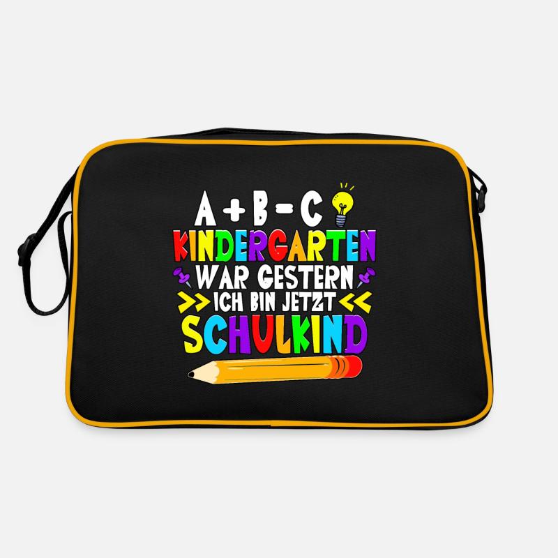 ABC Kindergarten war gestern 1. Klasse Schulkind Retro Tasche