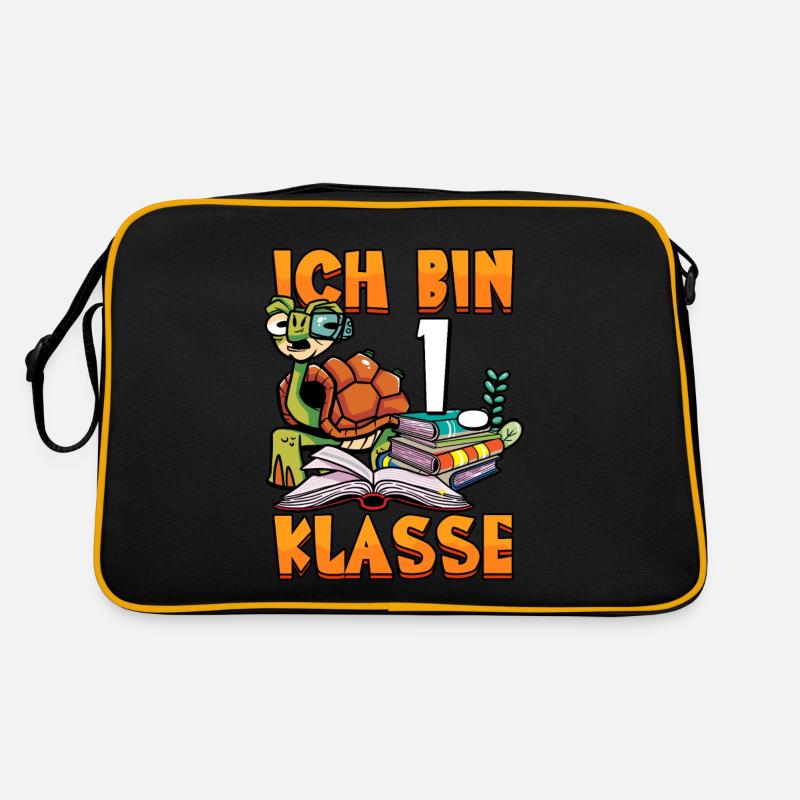 Ich bin 1. Klasse Schulkind Einschulung Retro Tasche