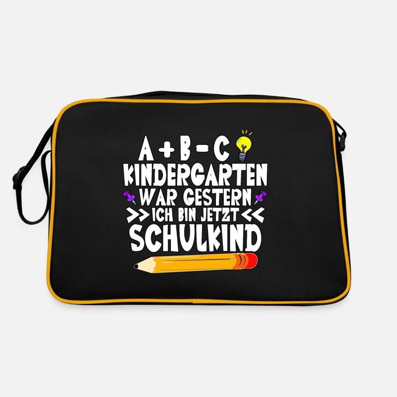 ABC Kindergarten war gestern 1. Klasse Schulkind Retro Tasche