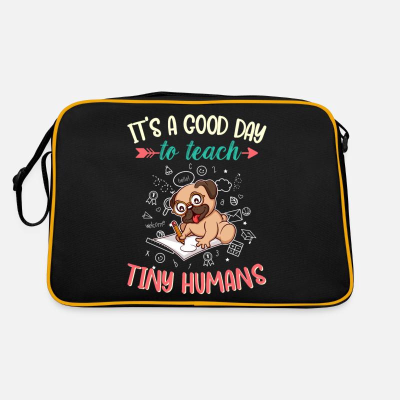 Good Day To Teach Tiny Humans Elementary Teacher Retro Bag