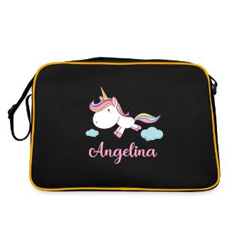 ANGELINA Pink Unicorn Novelty - Retro Tasche - Schwarz/Gold - Hinten