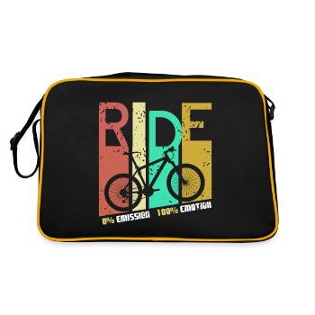 Retro RIDE 0% Emission 100% Emotion Cycling Tea - Retro Bag - black/gold - Back