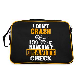 Je ne me bloque pas, je fais une vérification aléatoire de la gravité drôle - Sac Retro - noir/or - Dos