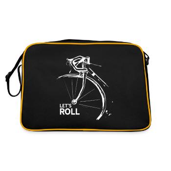 Let’s Roll Cool Cycling T-Shirt Cadeau Cadeau - Sac Retro - noir/or - Dos
