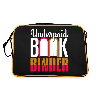 Underpaid Bookbinder - Retro Bag - black/gold - Back