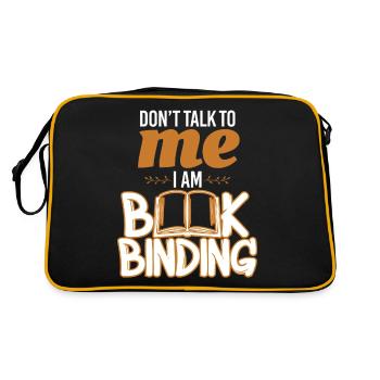 Don't Talk Book Binding Bookbinder - Retro Bag - black/gold - Back