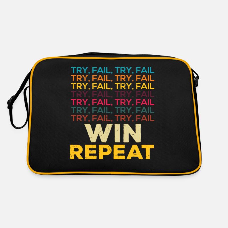 Try Fail Win Repeat Startup Founder Retro Bag