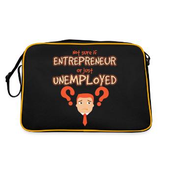 Entrepreneur Or Unemployed Startup - Retro Bag - black/gold - Back