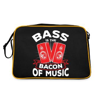 Bass Is Bacon Of Music Bass Speaker - Retro Bag - black/gold - Back