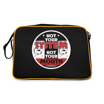 Not Your System Not Your Mouth - Retro Bag - black/gold - Back