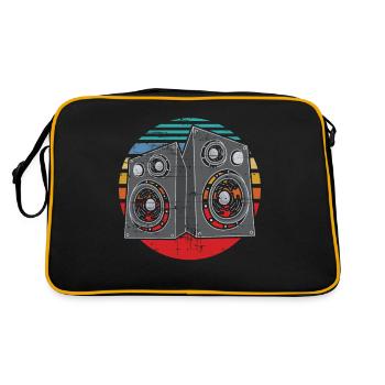 Vintage Subwoofer Music Audio Stereo - Retro Bag - black/gold - Back