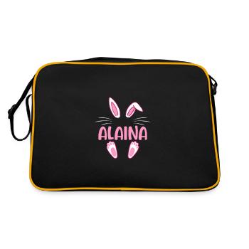 ALAINA Easter - Retro Tasche - Schwarz/Gold - Hinten