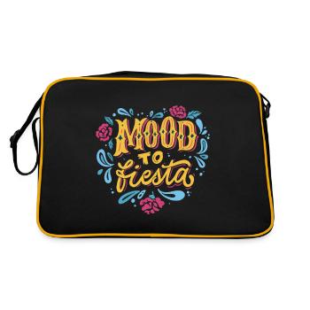 Mood to fiesta Mood to fiesta Geschenk Inspiration - Retro Tasche - Schwarz/Gold - Hinten