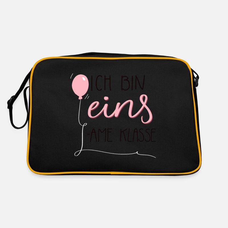 Ich bin eins - einsame klasse pink 1. Geburtstag Retro Tasche