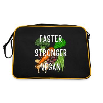 Plus rapide Stronger Vegan - Sac Retro - noir/or - Dos