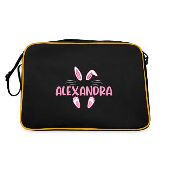 ALEXANDRA Easter - Retro Tasche - Schwarz/Gold - Hinten