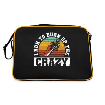 Funny Running Fitness Marathon I Run To Burn Off - Retro Bag - black/gold - Back