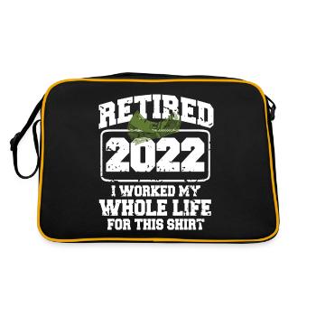 Retired 2022, I Worked My Whole Life For This - Retro Tasche - Schwarz/Gold - Hinten