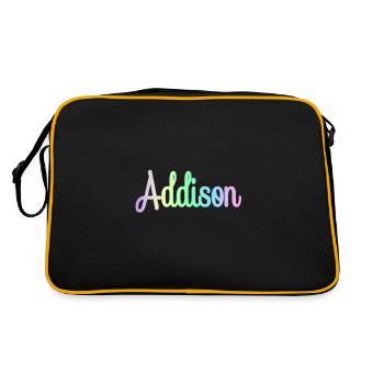 ADDISON Rainbow Minimalist Cursive - Retro Bag - black/gold - Back
