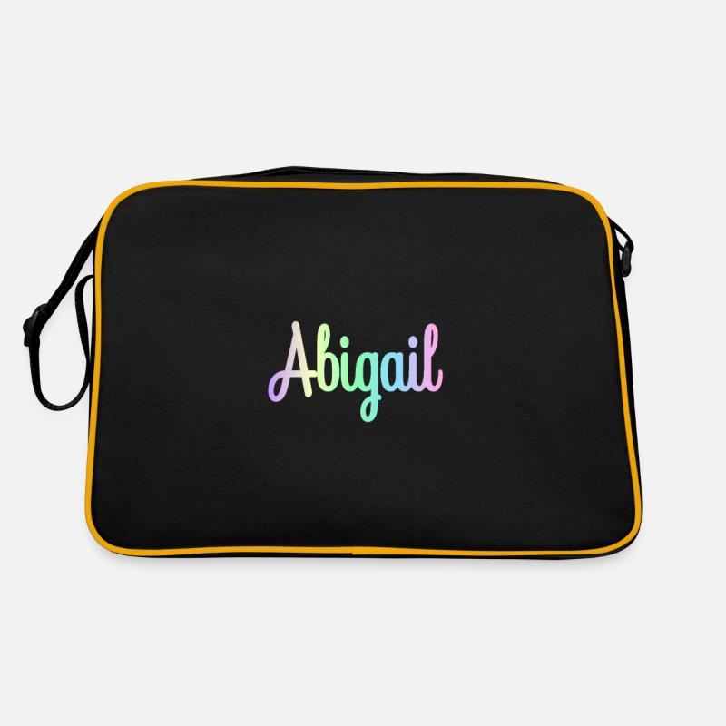 ABIGAIL Rainbow Minimalist Cursive - Retro Bag - black/gold