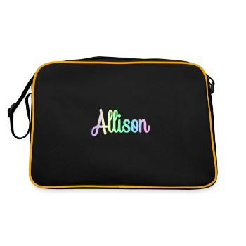 ALLISON Rainbow Cursive minimaliste - Sac Retro - noir/or - Dos