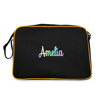 AMELIA Rainbow Cursive minimaliste - Sac Retro - noir/or - Dos