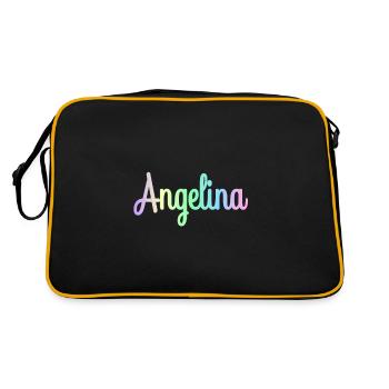 ANGELINA Rainbow Cursive Minimaliste - Sac Retro - noir/or - Dos