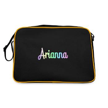 ARIANNA Rainbow Cursive minimaliste - Sac Retro - noir/or - Dos
