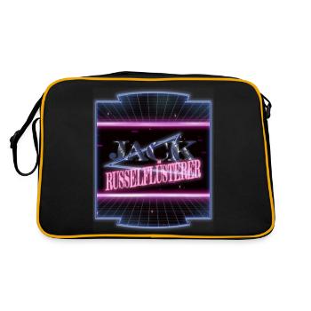 doggie geburtstag lustiger spruch spaß - Retro Tasche - Schwarz/Gold - Hinten
