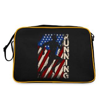 USA Runners Vintage Patriotic Runners Run - Retro Bag - black/gold - Back