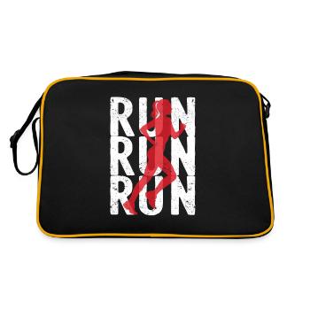 Running Distressed Look Running Funny Jogging - Retro Bag - black/gold - Back